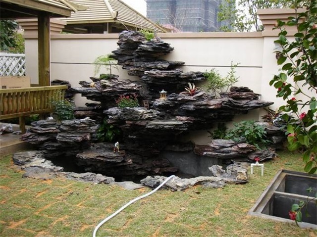 柳江庭院鱼池过滤池改造