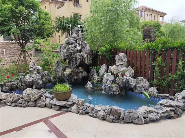 柳江庭院假山鱼池制作方法