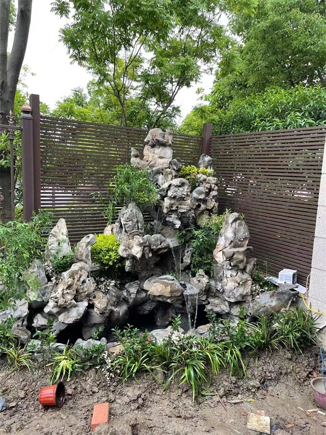 柳江别墅假山景观庭院设计